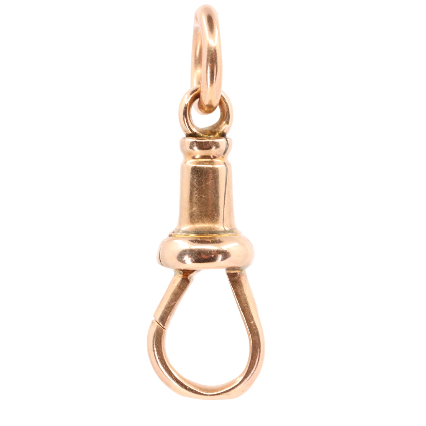 Antique 9ct Hallmarked Rose Gold Albert Dog Clip Clasp Charm Pendant Holder