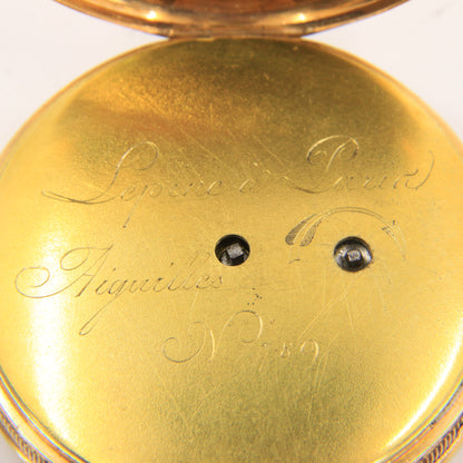 Antique 18ct Gold Lepine Quarter Repeater Pocket Watch, Paris Key Wind c1800