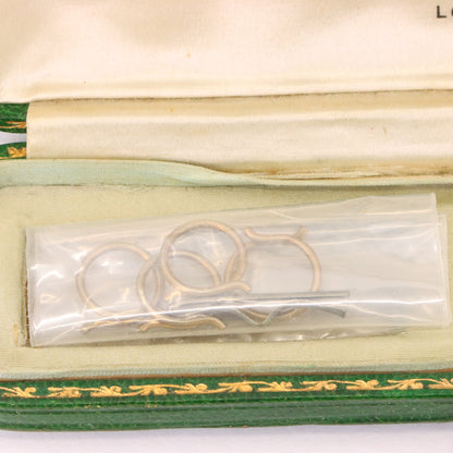 Antique 15ct Gold Mother of Pearl Pearl 6 Dress Stud Set Spink & Son Boxed Gift