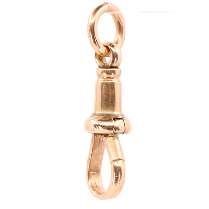 Antique 9ct Hallmarked Rose Gold Albert Dog Clip Clasp Charm Pendant Holder