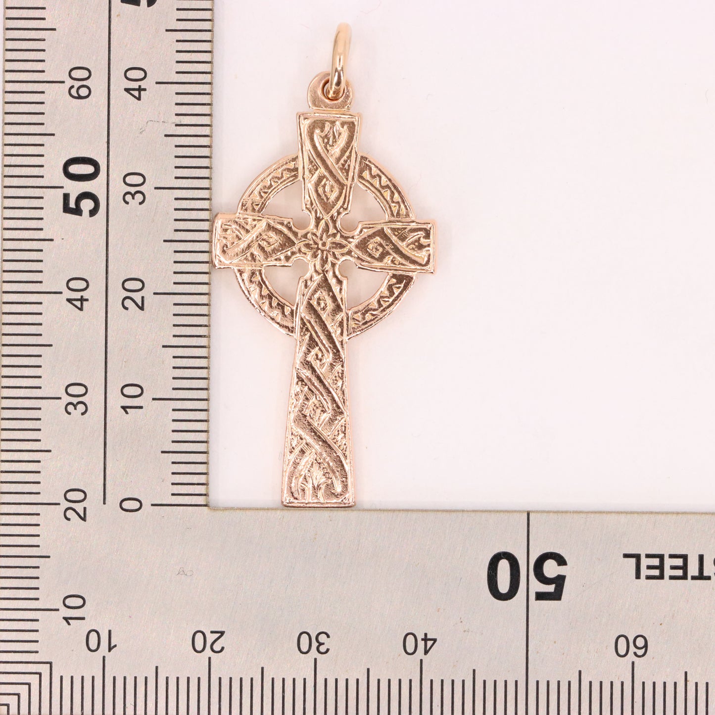 Vintage 9ct Hallmarked Gold Celtic Iona Cross Pendant Scottish Jewellery Gift