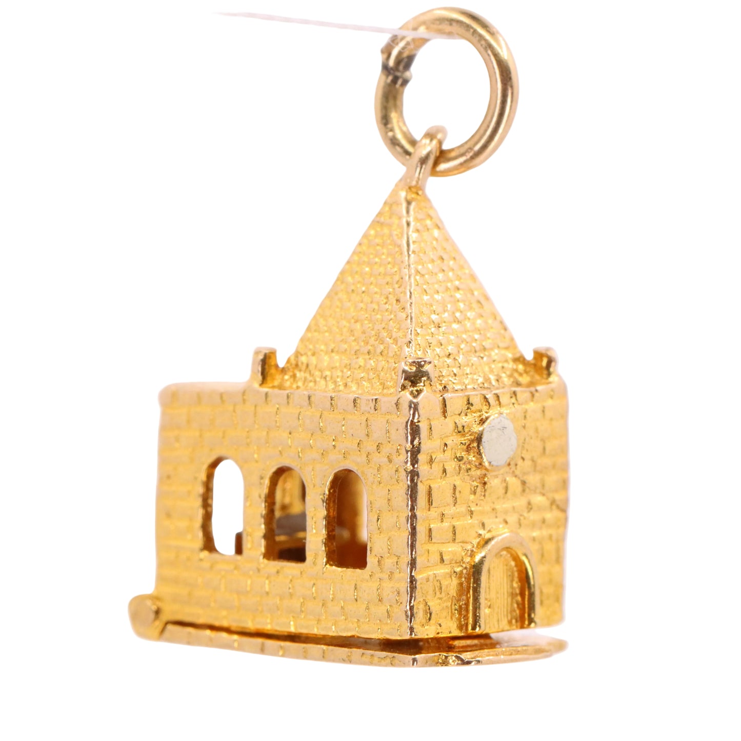 Vintage 9ct Hallmarked Gold Opening Church Pendant Wedding Vows Charm Gift