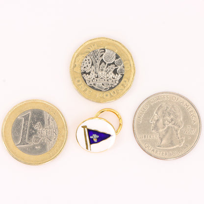 Vintage 9ct Halmarked Gold Benzie Royal Yacht Club Cufflinks Dress Studs Boxed