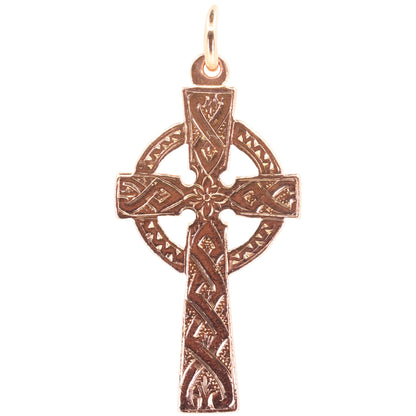 Vintage 9ct Hallmarked Gold Celtic Iona Cross Pendant Scottish Jewellery Gift