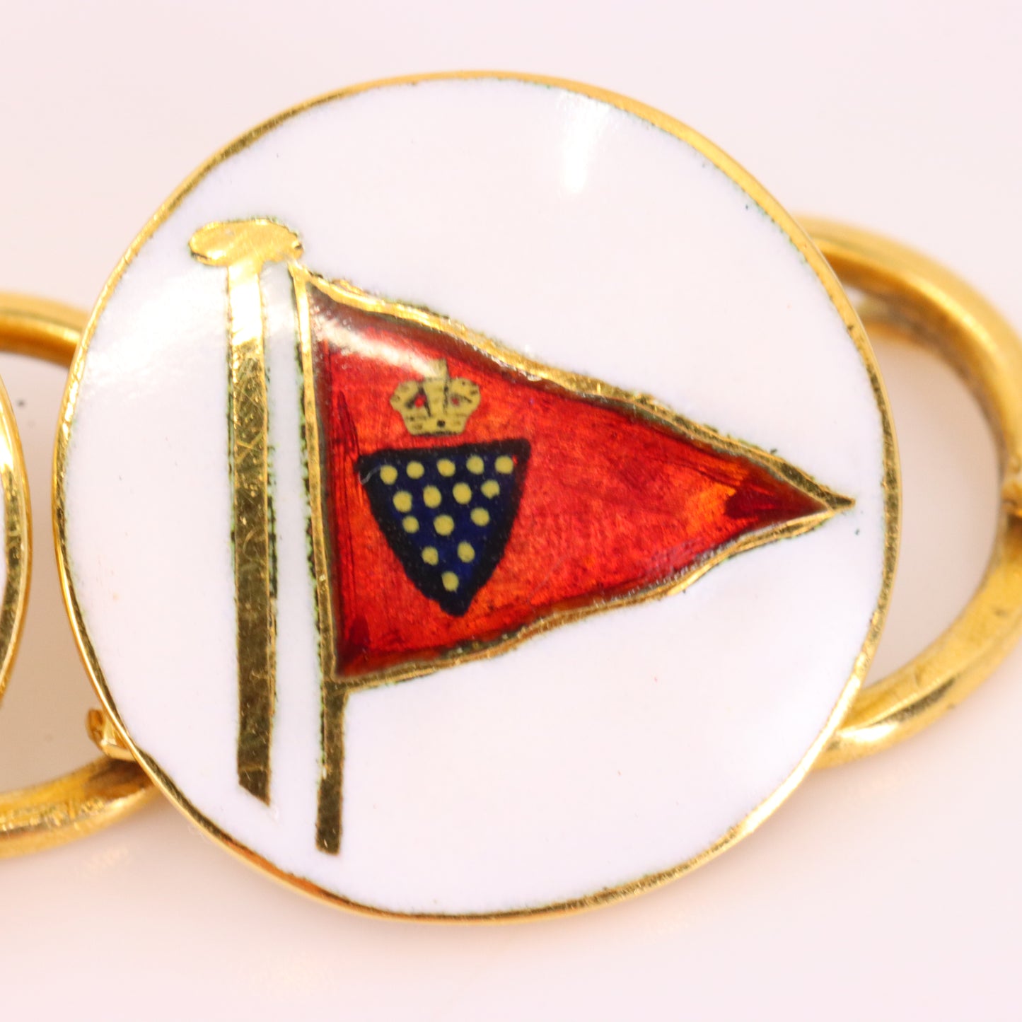 Vintage 9ct Halmarked Gold Benzie Royal Yacht Club Cufflinks Dress Studs Boxed