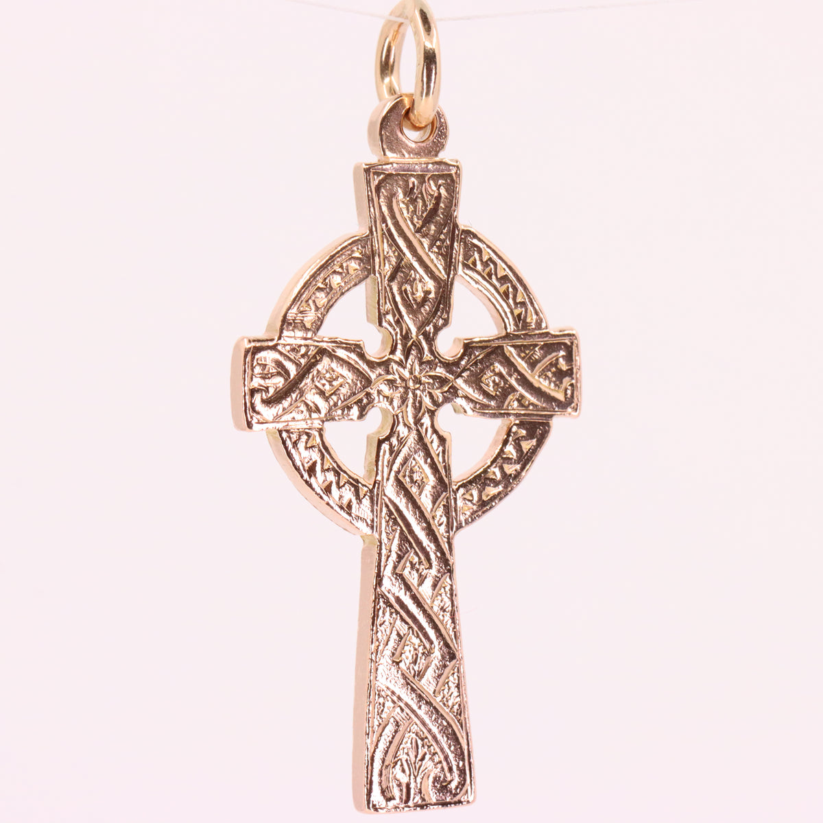 Vintage 9ct Hallmarked Gold Celtic Iona Cross Pendant Scottish Jewellery Gift