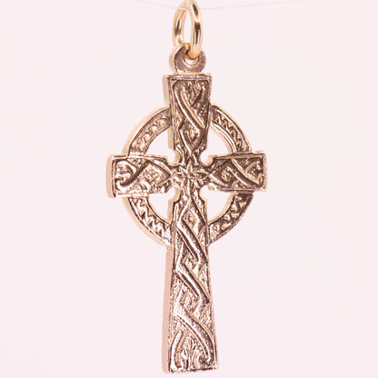 Vintage 9ct Hallmarked Gold Celtic Iona Cross Pendant Scottish Jewellery Gift