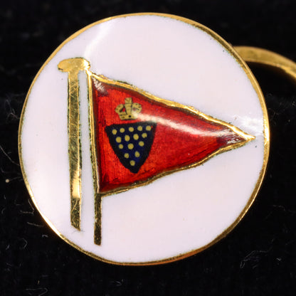 Vintage 9ct Halmarked Gold Benzie Royal Yacht Club Cufflinks Dress Studs Boxed