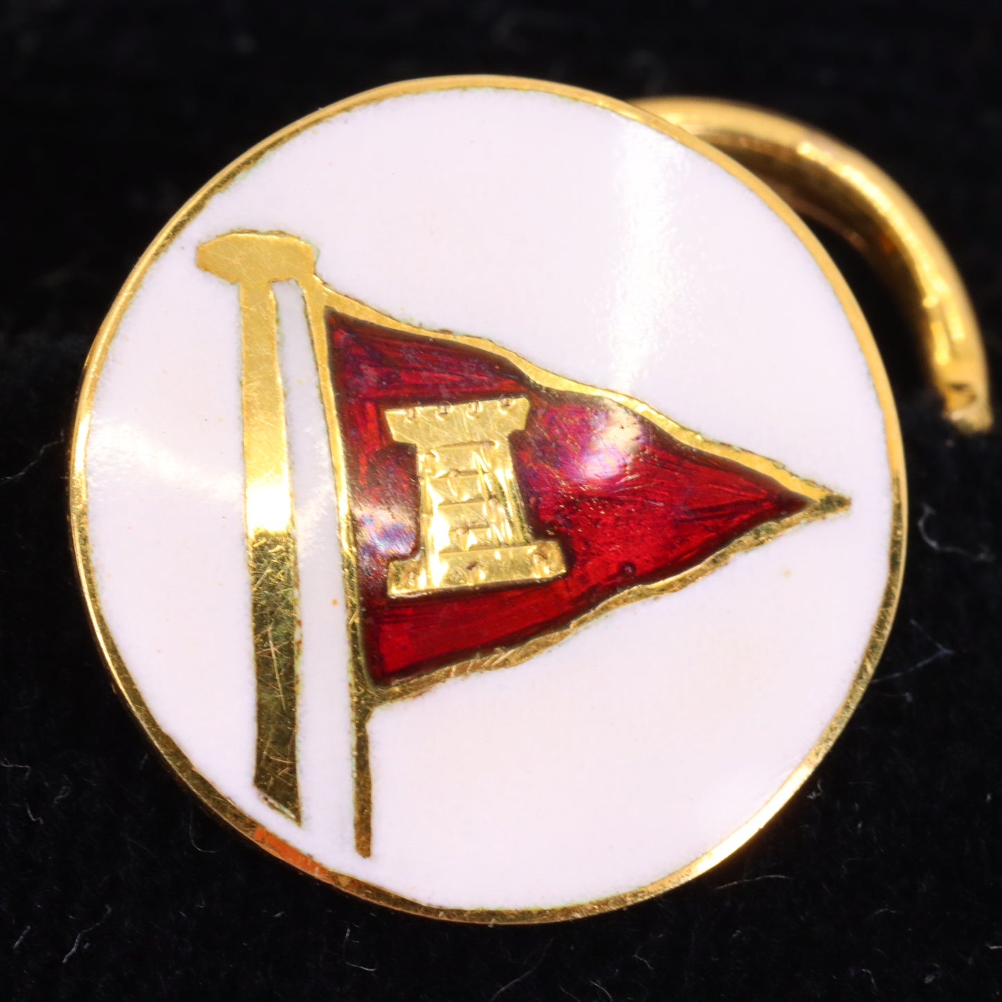 Vintage 9ct Halmarked Gold Benzie Royal Yacht Club Cufflinks Dress Studs Boxed