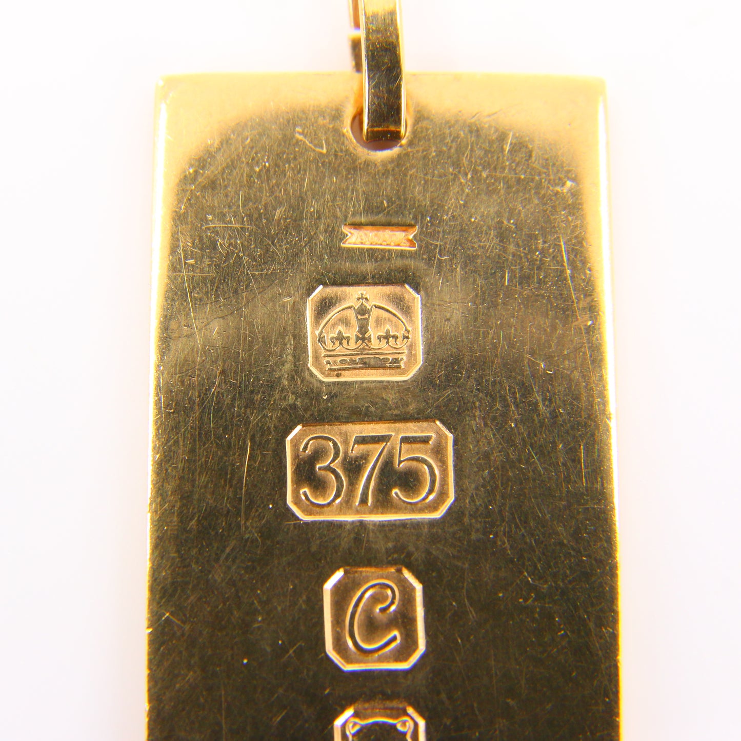 Vintage 9ct Ingot Pendant Gold Hallmarked London 1977 Solid Gold