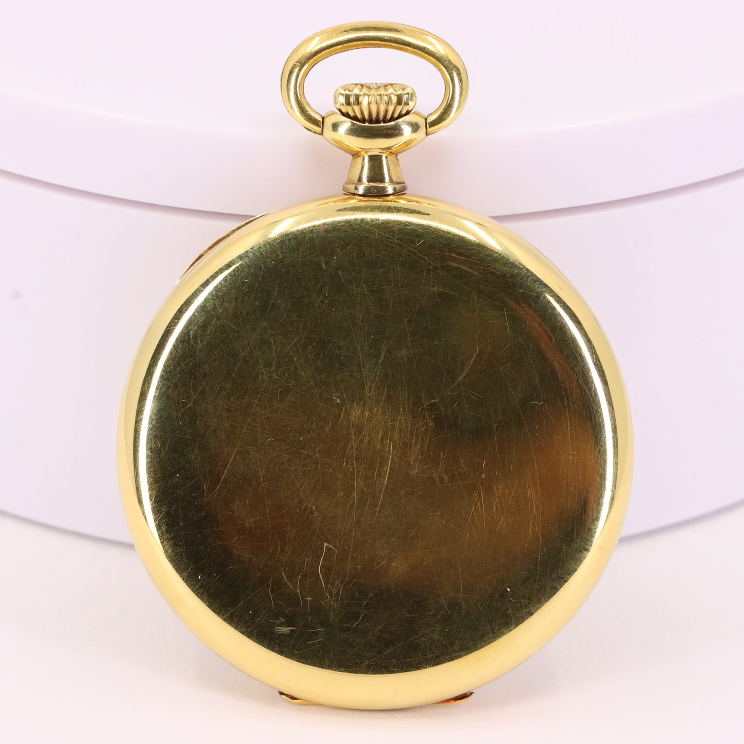 Vintage 18ct Gold Longines Open Face Pocket Watch 45mm Slim Case Swiss Movement