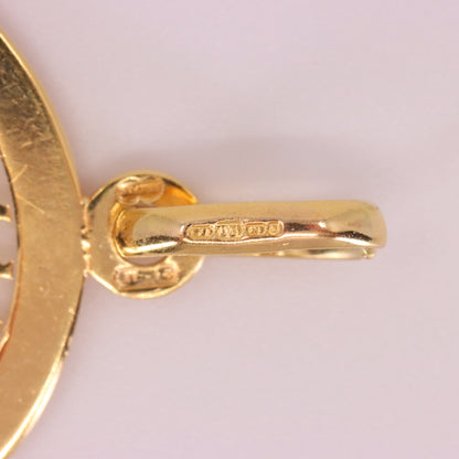 Vintage 9ct Hallmarked Yellow Gold UNOAERRE St Christopher Travel Pendant Charm