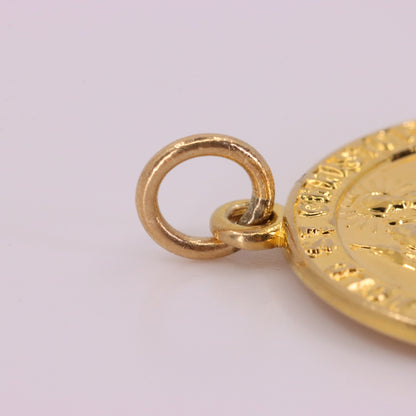 Vintage 9ct Hallmarked Gold St Christopher Saint Travel Pendant Charm Gift Lucky