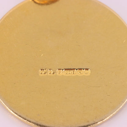 Vintage 9ct Hallmarked Gold St Christopher Saint Travel Pendant Charm Gift Lucky