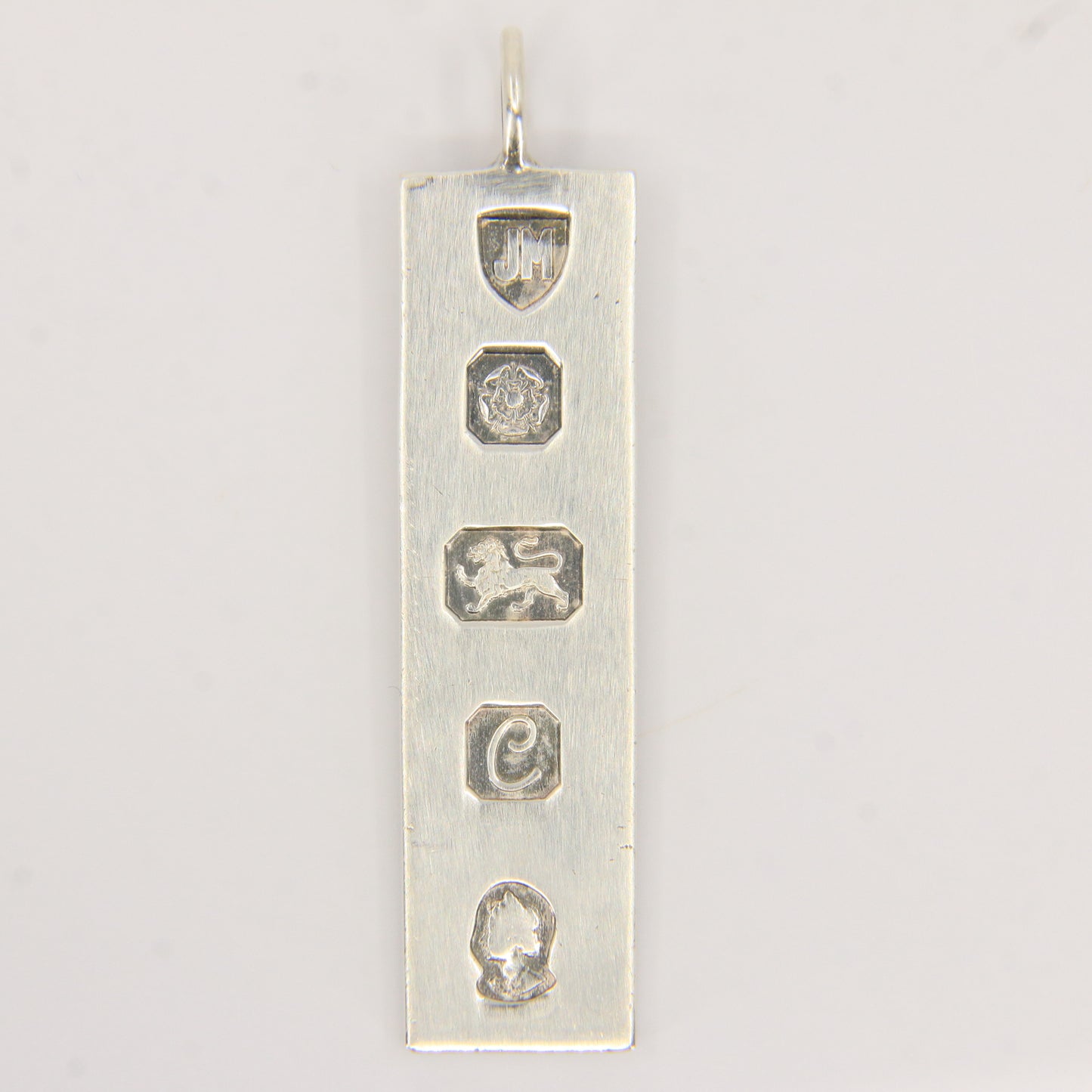 Vintage Sterling Silver Ingot Pendant Hallmarked Sheffield 1977 Jubilee Edition