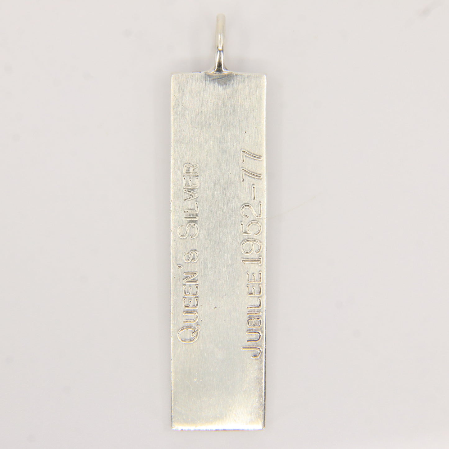 Vintage Sterling Silver Ingot Pendant Hallmarked Sheffield 1977 Jubilee Edition