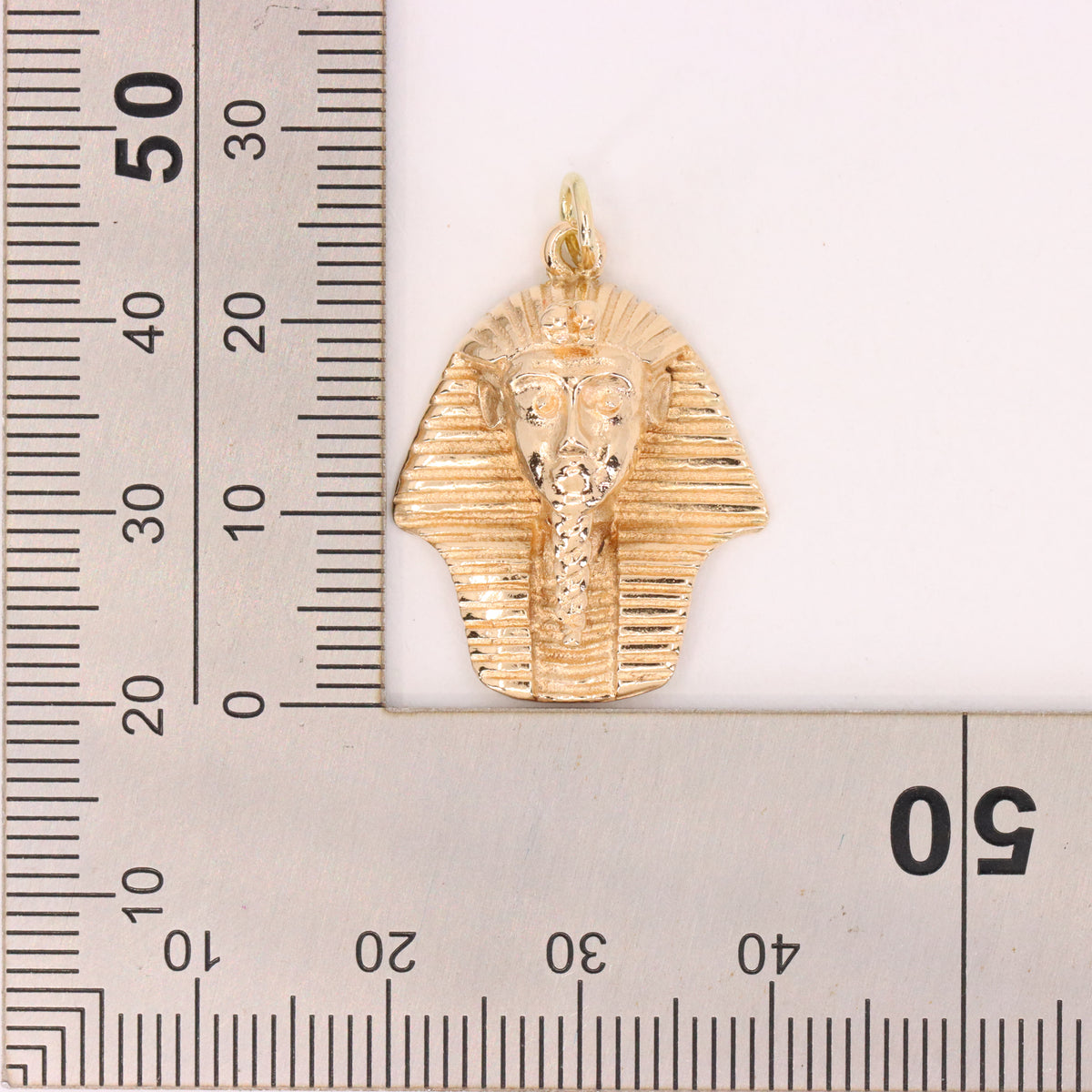 Vintage 9ct Hallmarked Gold Egyptian Pharaoh Tutankhamun King Tut Charm Pendant