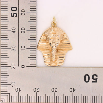 Vintage 9ct Hallmarked Gold Egyptian Pharaoh Tutankhamun King Tut Charm Pendant