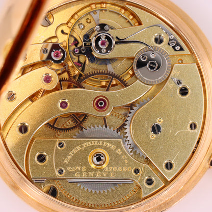 Antique 18ct Gold Patek Philippe Genève Chronometro Gondolo Pocket Watch 55.5mm