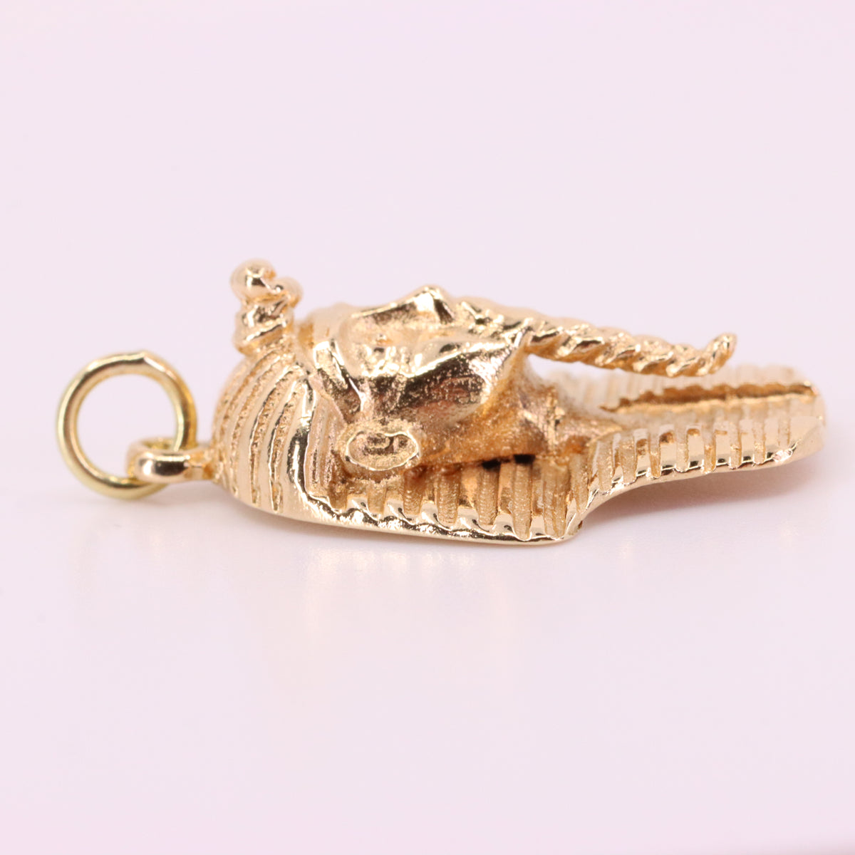 Vintage 9ct Hallmarked Gold Egyptian Pharaoh Tutankhamun King Tut Charm Pendant