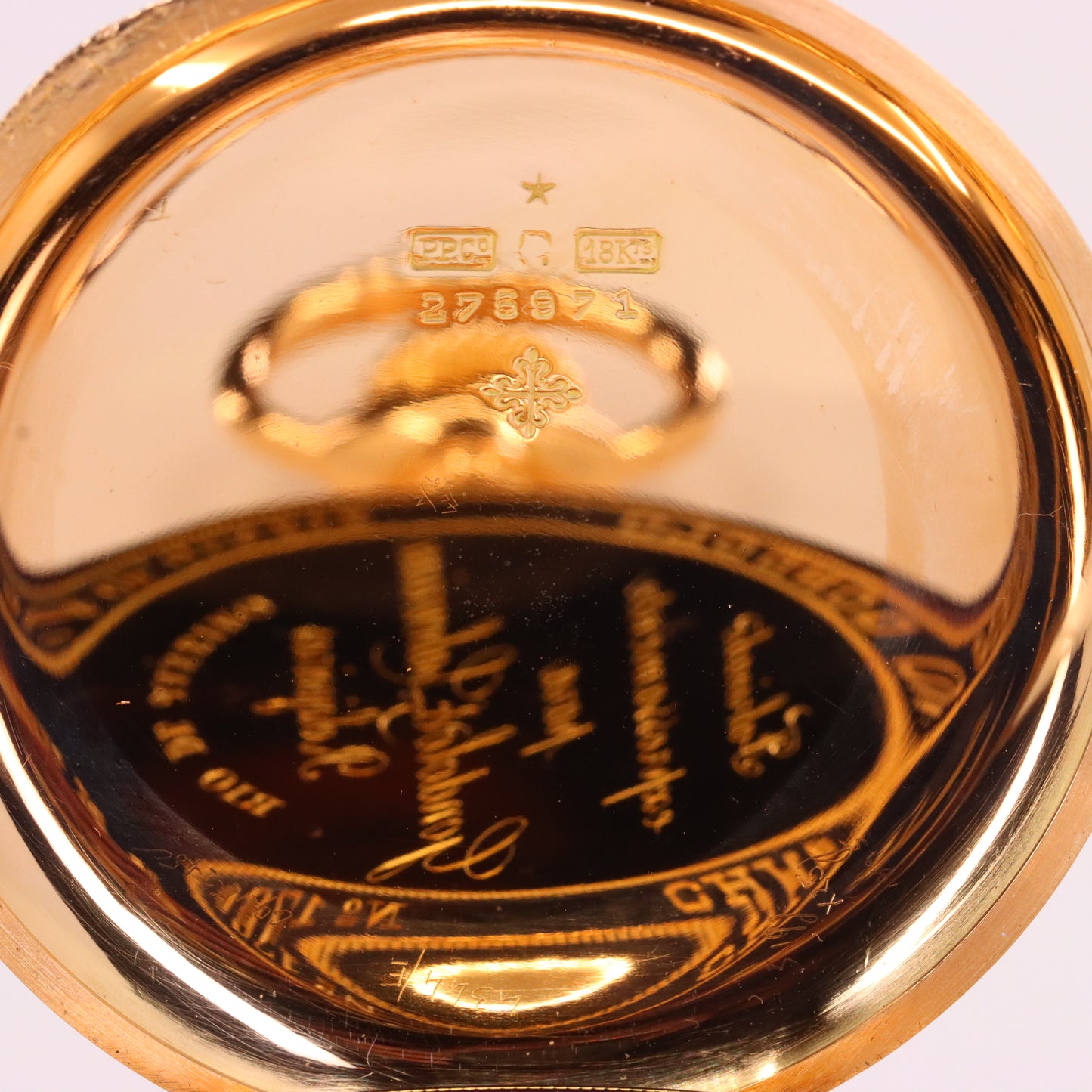 Antique 18ct Gold Patek Philippe Genève Chronometro Gondolo Pocket Watch 55.5mm