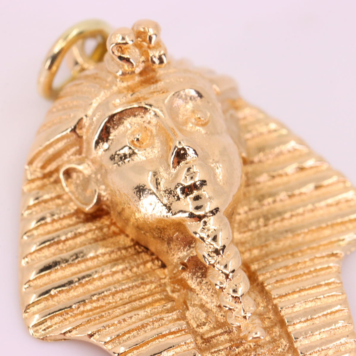 Vintage 9ct Hallmarked Gold Egyptian Pharaoh Tutankhamun King Tut Charm Pendant