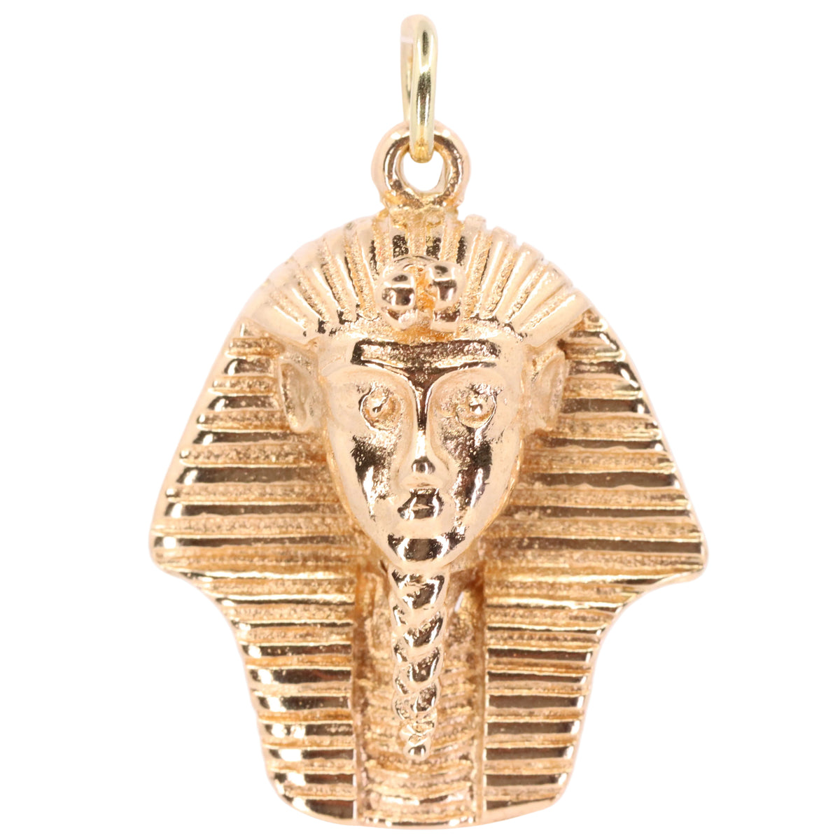 Vintage 9ct Hallmarked Gold Egyptian Pharaoh Tutankhamun King Tut Charm Pendant