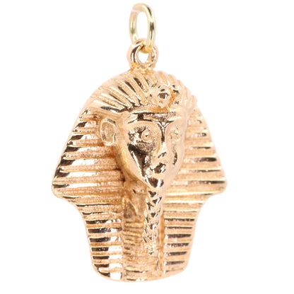 Vintage 9ct Hallmarked Gold Egyptian Pharaoh Tutankhamun King Tut Charm Pendant