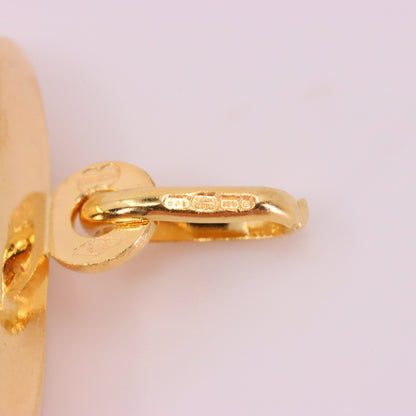 Vintage 9ct Hallmarked Gold Unoaerre Nefertiti Egyptian Queen Pharaoh Pendant