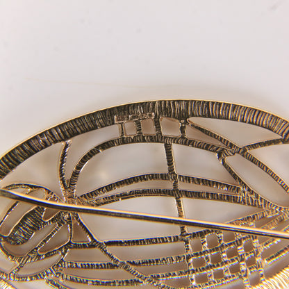 Vintage 9ct Hallmarked Gold Rennie Mackintosh Brooch Yellow Gold Boxed Gift