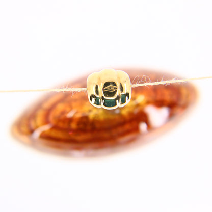 Vintage 9ct Gold Italian Murano Glass Pendant Glitterball Charm