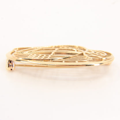 Vintage 9ct Hallmarked Gold Rennie Mackintosh Brooch Yellow Gold Boxed Gift