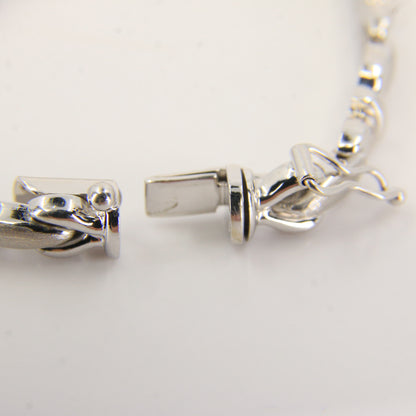 Vintage 18ct Hallmarked White Gold Bracelet 7 Inch Articulated Link Design