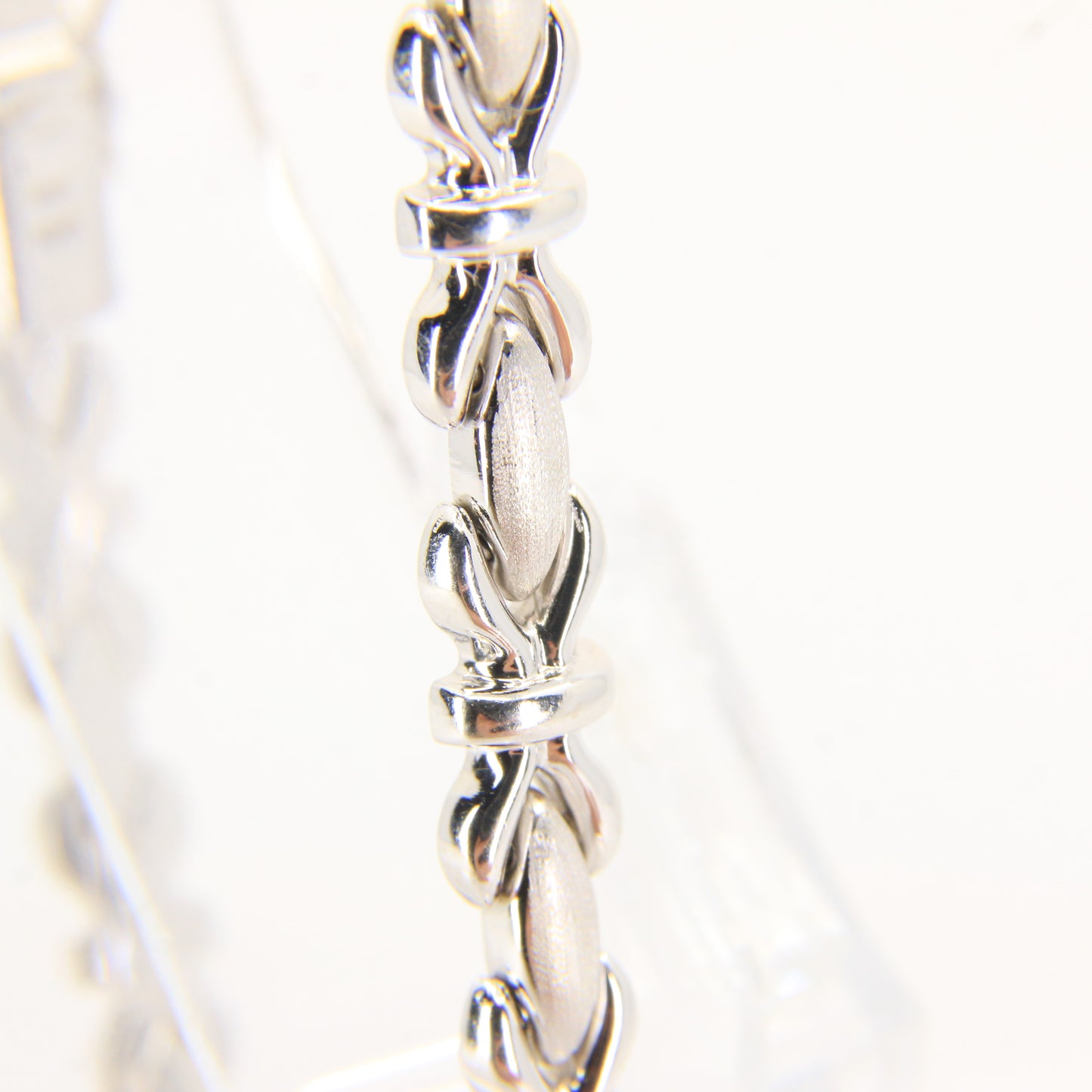 Vintage 18ct Hallmarked White Gold Bracelet 7 Inch Articulated Link Design