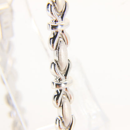 Vintage 18ct Hallmarked White Gold Bracelet 7 Inch Articulated Link Design