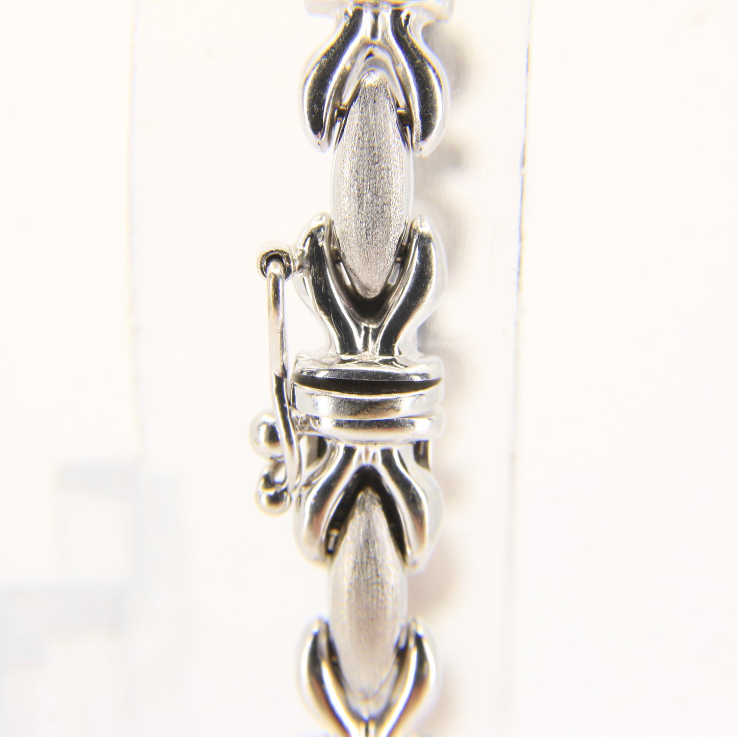 Vintage 18ct Hallmarked White Gold Bracelet 7 Inch Articulated Link Design