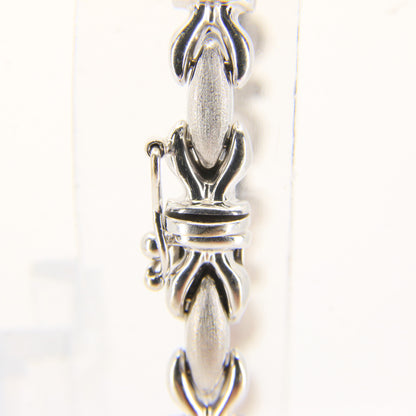 Vintage 18ct Hallmarked White Gold Bracelet 7 Inch Articulated Link Design