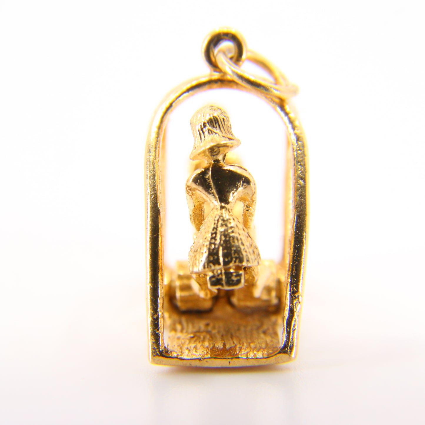 Vintage 9ct Love See Saw Charm Pendant Yellow Gold Hallmarked