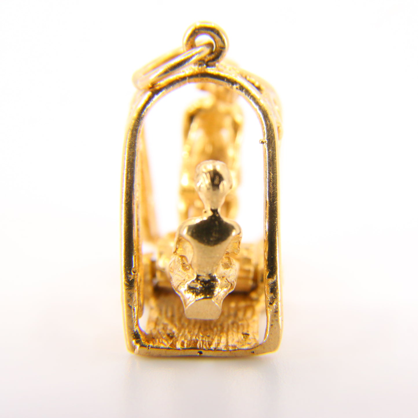 Vintage 9ct Love See Saw Charm Pendant Yellow Gold Hallmarked