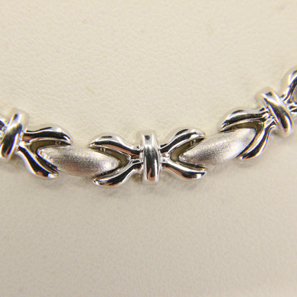 Vintage 18ct Hallmarked White Gold Necklace 16 Inch Articulated Link Design