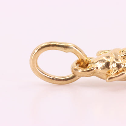 Vintage 9ct Gold Hallmarked Elf Sprite on Toadstool Mushroom Charm Pendant Gift