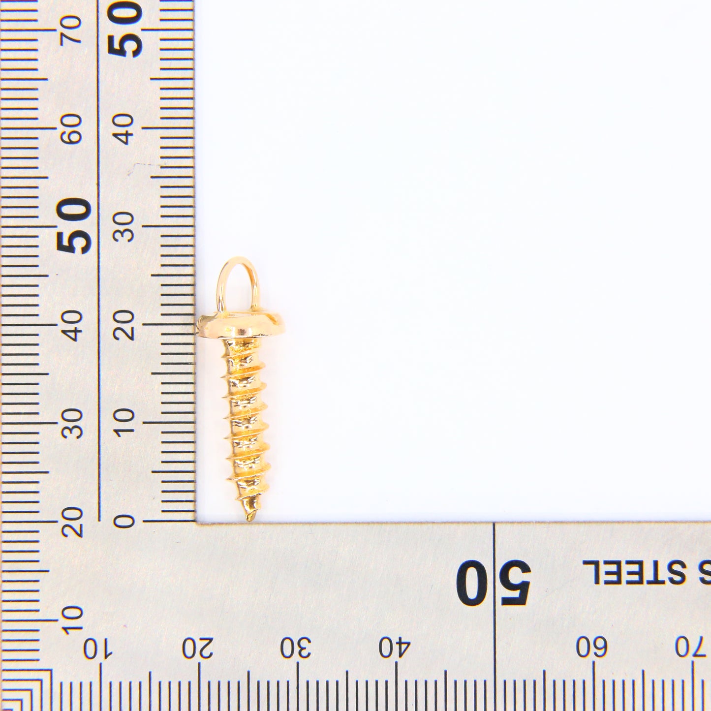 Vintage 18K Gold Screw Pendant Unmarked 18K Yellow Gold Charm