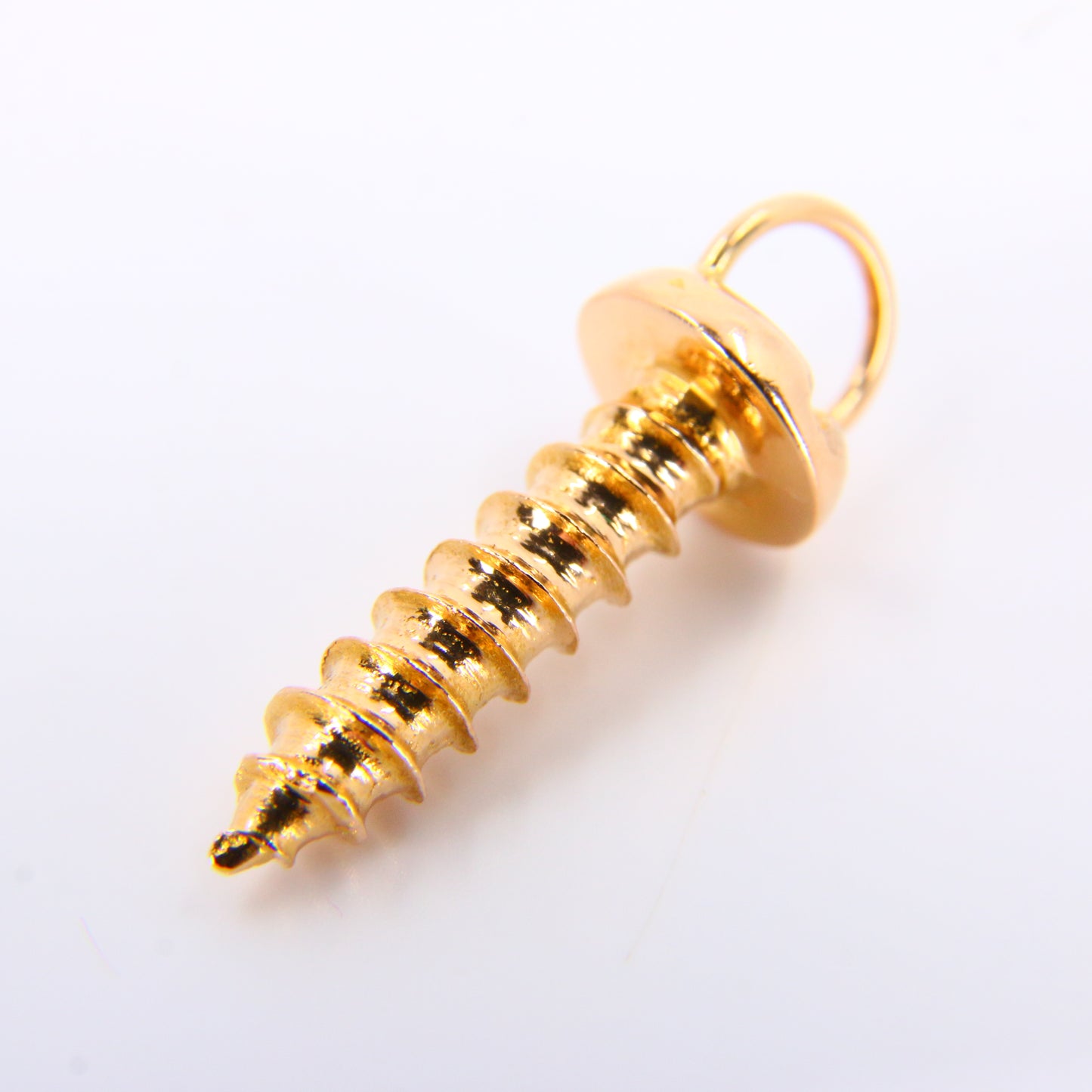 Vintage 18K Gold Screw Pendant Unmarked 18K Yellow Gold Charm