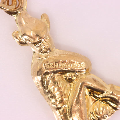 Vintage 9ct Hallmarked Gold Elf Imp Pixie Fairy Fantasy Charm Pendant Gift