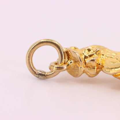 Vintage 9ct Hallmarked Yellow Gold Scottish Highland Dancer Charm Pendant Gift