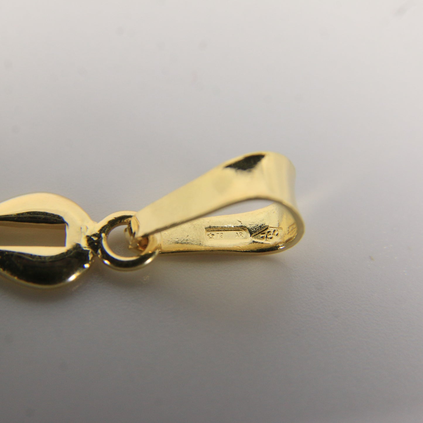 Vintage 18K Yellow Gold Italian Crucifix Cross Pendant Charm Christian Gift