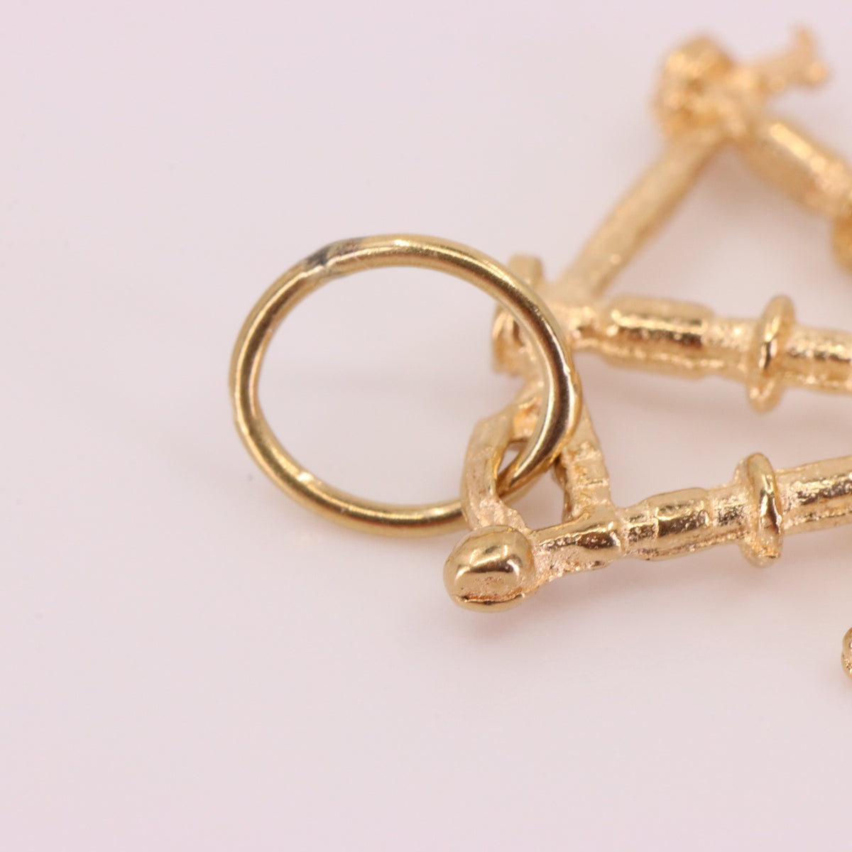Vintage 9ct Hallmarked Gold Scottish Bagpipes Charm Pendant Piper Gift Scotland