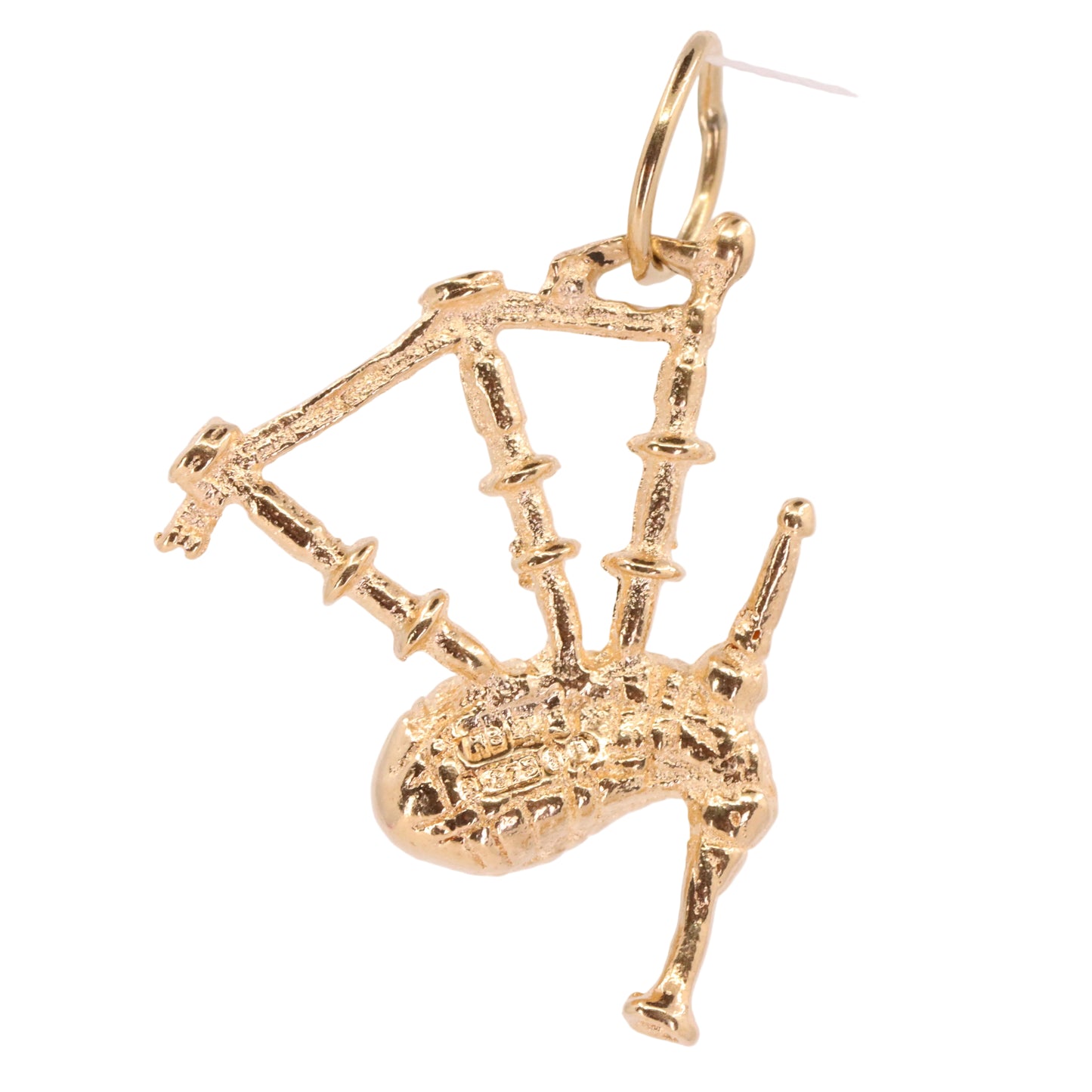 Vintage 9ct Hallmarked Gold Scottish Bagpipes Charm Pendant Piper Gift Scotland