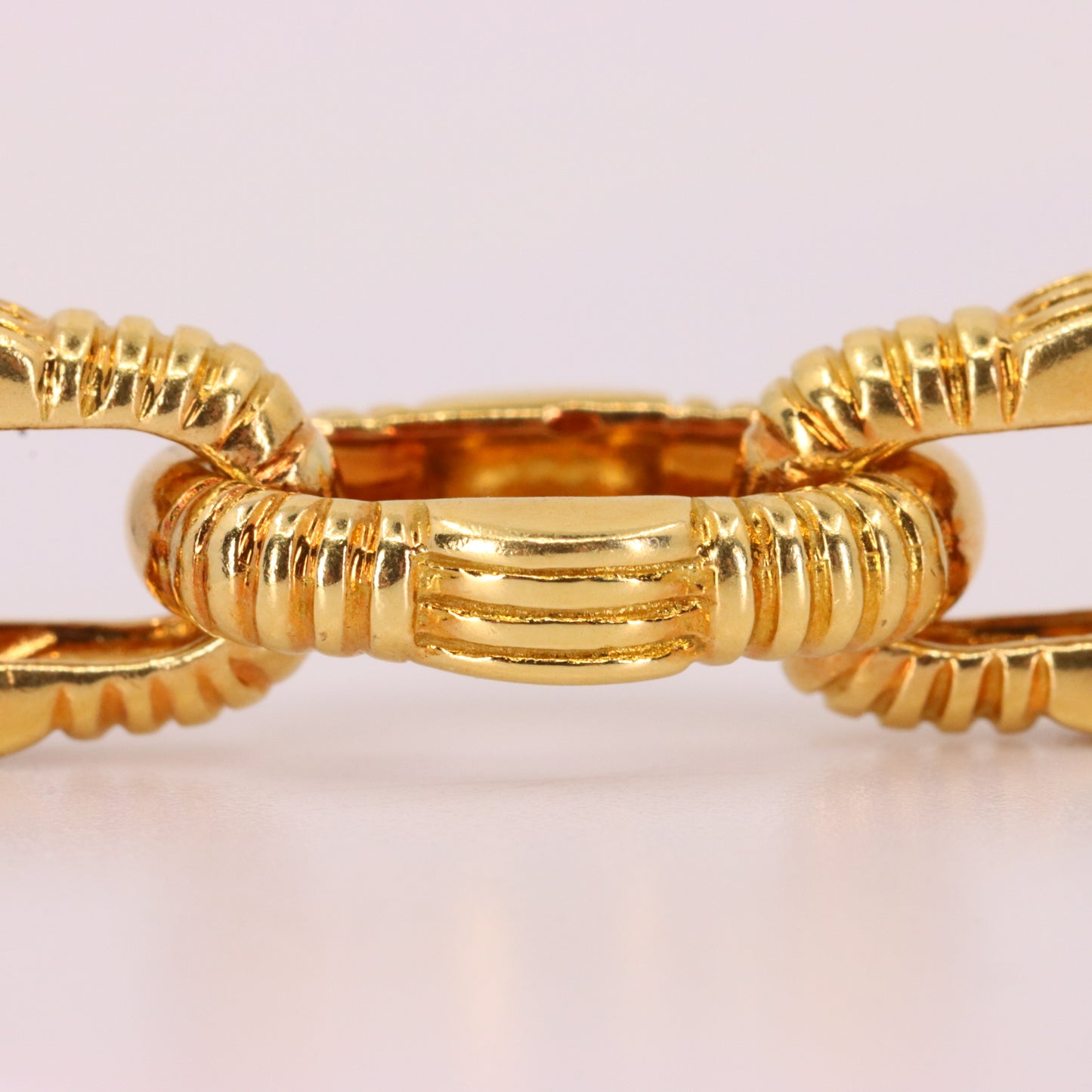 Vintage 18ct Gold 18 Inch Roberto Coin Diamond Clasp Italian Link Necklace