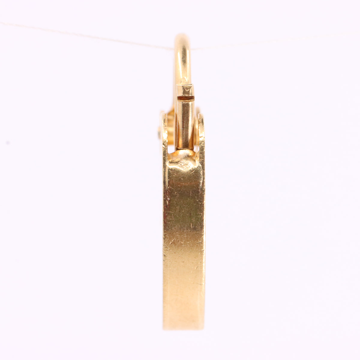 Vintage 9ct Gold Hallmarked Heart Padlock Pendant Charm Bracelet Lock Love Gift